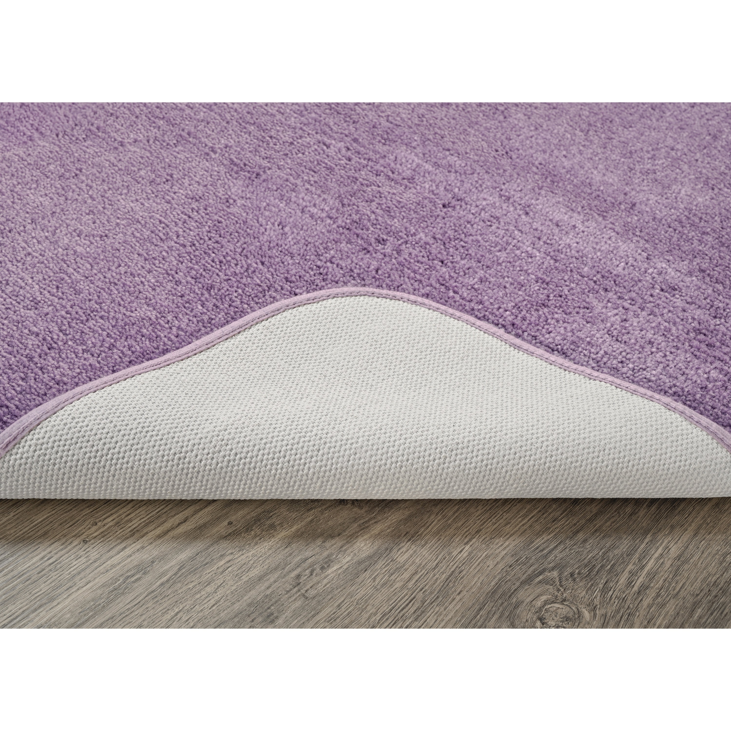 Garland Rug Traditional Washable Bath Rug Set, 3-Piece Set (17"x24" Bath Rug and Two 21"x34" Bath Rugs) Purple