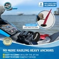 thumbnail image 6 of WavesRx Beach Anchoring Bundle for PWC | 12" WaveCobra Aluminum Spike Stern Anchor + 7ft AnchorMate Flat Bungee (Stretches to 14ft) | Ultra-Light Patented Design Keeps Your Jet Ski Securely Anchored, 6 of 6