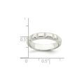 thumbnail image 2 of Gem & Harmony Sterling Silver Polished Notched Band Ring for Women, 2 of 5
