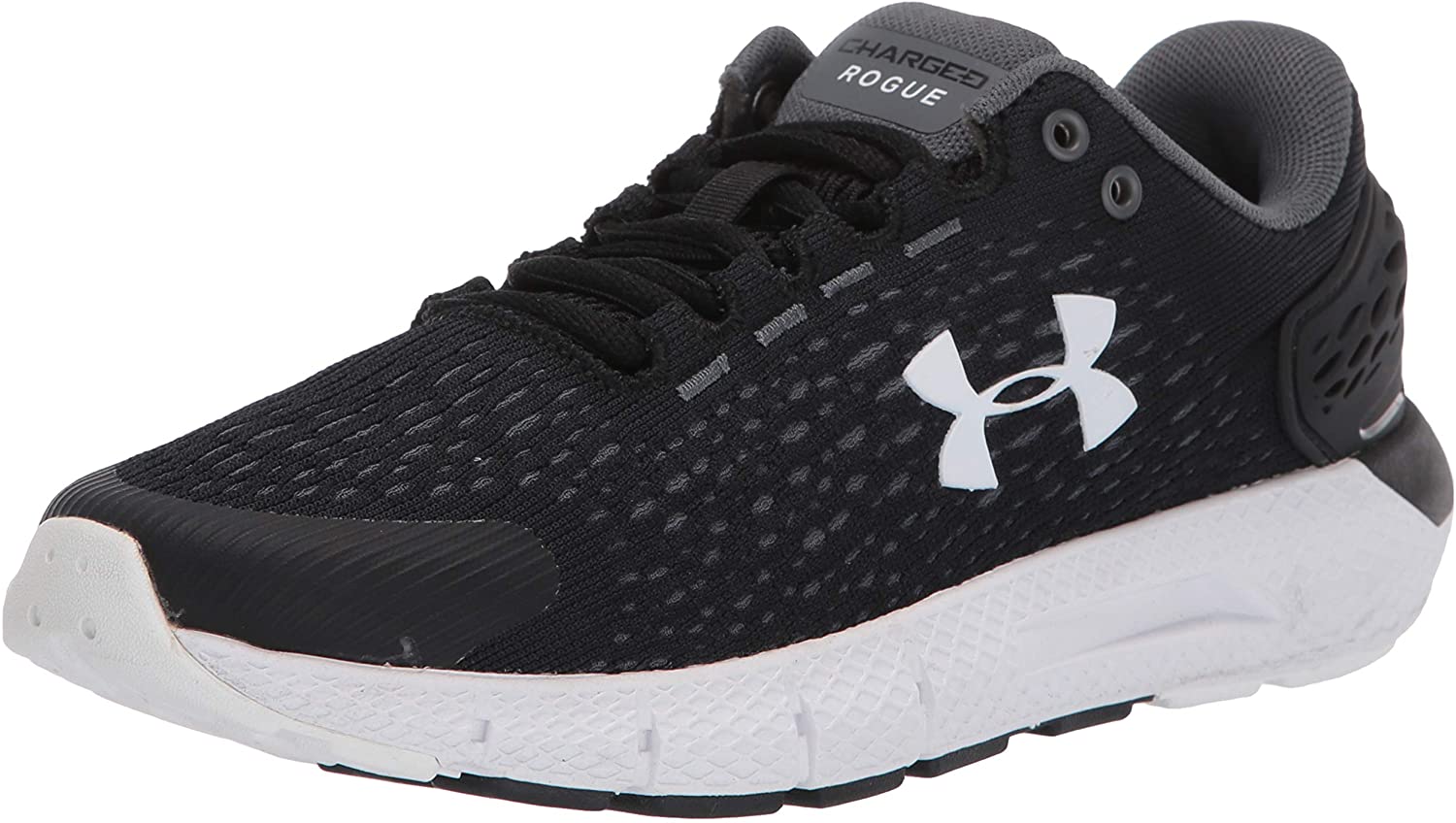 Under Armour Women's Charged Rogue 2 Running Shoe, Black (002)/White