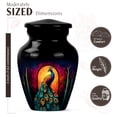 thumbnail image 2 of JAGASY Peacock Urn for Ashes, Black Small Urns for Human Ashes keepsake, Tree Red & Yellow Decorative Urns for Parents, Miniature Cremation Urn for Mom & Dad, (3 Inch), 2 of 7