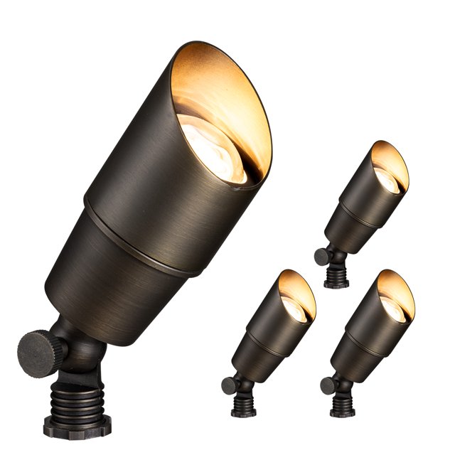Gardenreet Mini Solid Brass Landscape Spotlight,12V Low Voltage Uplight