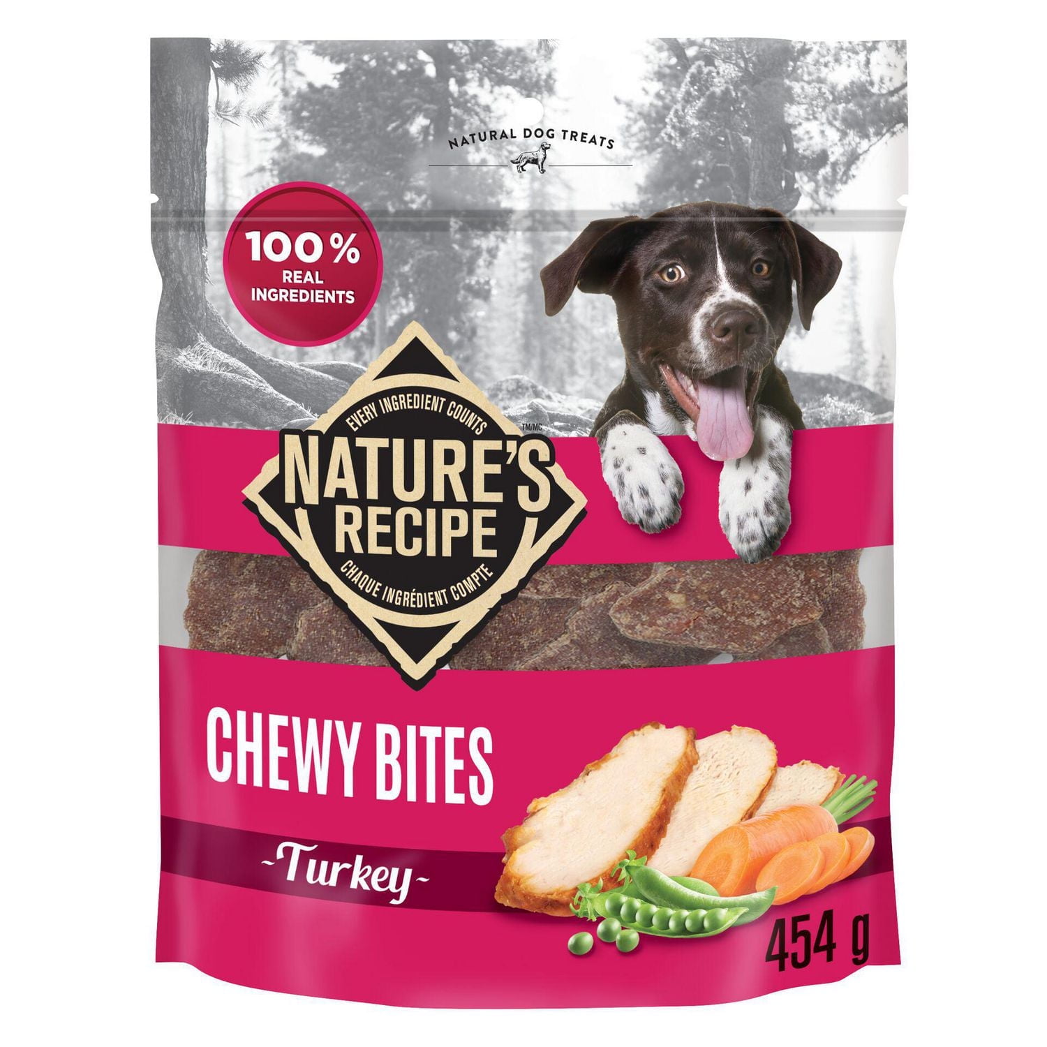 Nature's Recipe Chewy Bites Grain Free Natural Dog Treats, Turkey