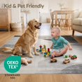thumbnail image 4 of ODIKA 4'x6' Ultra-Soft Area Rug, Neutral Abstract Transitional Watercolor Distressed Marbled Dining None Washable, Bare feet friendly, Silk-Touch for Bedroom Home office, 4 of 7