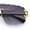 Gold - Smoke, variant on Large Luxury Petal Bevel Rimless Curved Top Gangster Shade Sunglasses [Gold - Smoke]
