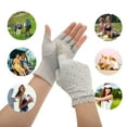 thumbnail image 5 of Unique Bargains Anti-slip Half Finger Manicure Gloves 1 Pair Light Gray, 5 of 6