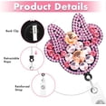 thumbnail image 2 of WWS-Retractable Badge Holder Rhinestone Bling Nursing Badge Reels with ID Clip for Nurses Doctors Students,24 inch Retractable Cord, 2 of 4