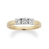 1/2 Ctw 3 Stone Ring, Size 6
