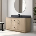 thumbnail image 5 of Vanity Art 60" Single Bathroom Vanity with Sink, Freestanding Bath Storage Cabinet with Black Limestone Top, 5 of 5