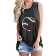 thumbnail image 1 of LSLJS Débardeur à Bretelles Spaghetti pour Femmes Mode Été Couleur Unie Motif Imprimé Baseball Sans Manches T-shirt, 1 of 4