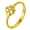 Yellow Gold, variant on Unisex Adjustable Opening Four Leaf Clover Ring Copper Electroplated Geometric Index Finger Ring Color Gold For