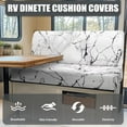 thumbnail image 4 of Uorisanigo RV Dinette Cushion Covers RV Sofa Seat Slipcovers with White Marble - Camper Cushions Slipcover - Stretch 2 Seat Sofa Chair Cover Furniture Protector for Camper, 4 of 7