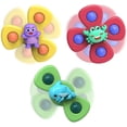 thumbnail image 1 of Suction Cup Spinning Top Toy,3Pcs Suction Cup Spinning Top Toy Baby Sucker Toy Table Sucker Gameplay Early Learner Toys for Baby Safe Interesting Table Sucker Gameplay, 1 of 8