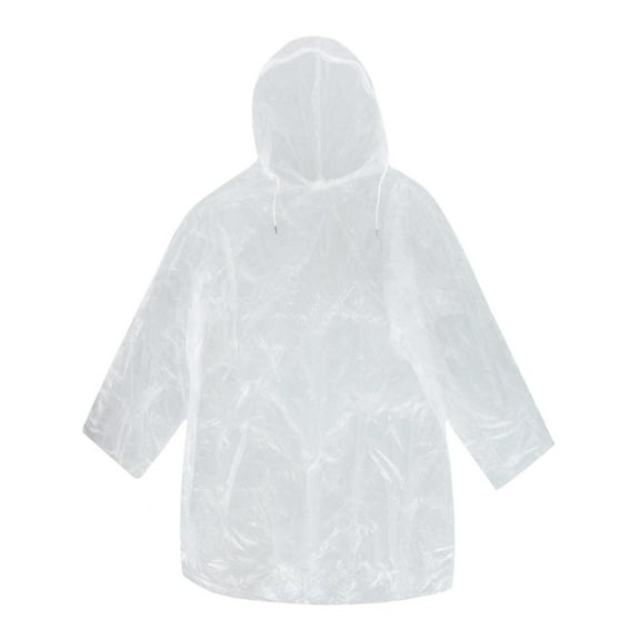 CTM Kids' Clear Rain Poncho with Stringed Hood