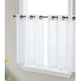 thumbnail image 6 of THD Serena Faux Linen Textured Semi Sheer Light Filtering Grommet Short Thick Cafe Curtain Tiers, Pair, 6 of 33