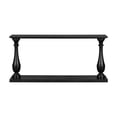 thumbnail image 5 of Euroco Retro Console Table,63" Extra Long Entryway Table with Open Storage Shelf and Vase-Leg Design, 2-Tier Narrow Sofa Table Behind the Couch for Living Room Entryway Bedroom,Black, 5 of 6