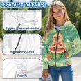 thumbnail image 6 of chaqlin Capybara Sweatshirts for Teen Girls Trendy Zip up Hoodies Watermelon Print Long Sleeve Jacket Casual Hooded Coat Kids Pullover Top with Pockets, 6 of 7