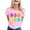 Pink, variant on JFHHQ Women's Casual Round Neck Short Sleeve T-Shirt top with Humorous Graphic Print SSky Blue