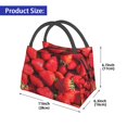 thumbnail image 2 of Balery Strawberry Red Bolsa de Aislamiento Portátil – Bolsa de Almuerzo con Forro de Aluminio Mejorado, Funda Impermeable y Fácil de Limpiar para Picnic y Caja de Almuerzo, 2 of 6