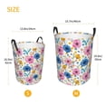 thumbnail image 4 of Uemuo Rose Flowers Pattern Circular Laundry Hamper Basket with handles,Collapsible laundry basket,Large capacity laundry hamper,Laundry Organizer-Small, 4 of 8