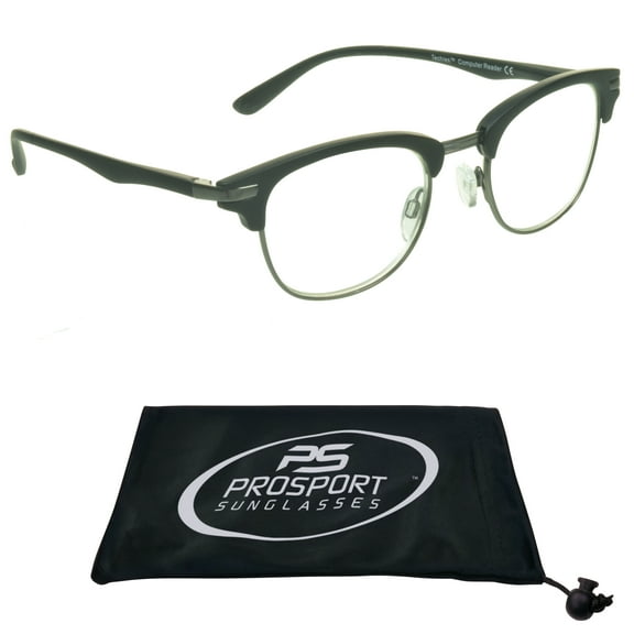 proSPORT Reading Sunglass Reader Browline Horn-Rimmed Black Men Women NOT BIFOCAL