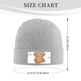 thumbnail image 3 of Junzan Cute Sloth In Yoga Pose Tree Mens Winter Hats Thick Knit Cuff Beanie Cap Beanie Hat, 3 of 7