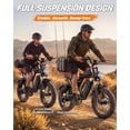 thumbnail image 5 of 750W 28Mph,48V 25AH Electric Bike for Adults,Max 80 Miles, 20" Fat Tire Mountain Bike,Disc Brakes,TUV Rheinland Certified, 5 of 9