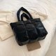 thumbnail image 3 of Bolso de ocio para mujer, Bolso cuadrada suave de gran capacidad con cremallera, Bolso de viaje para mujer, 3 of 6