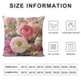 thumbnail image 6 of JRXY Shabby Chic Throw Pillow Covers, Floral Decorative Cushion Flower Pillow Cases, Pink Rose Pillow Cases for for Summer Spring Wedding(2 Pack) 12x12in, 6 of 6