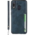 thumbnail image 6 of Galaxy A30 Luxury PU Leather Case,Cash Slots,Credit Card Holder,Stand Function Soft TPU Back Wallet Case Flip Wrist Strap Multi-Function Durable Case for Samsung Galaxy A20 A30 6.4",Navy Blue, 6 of 7