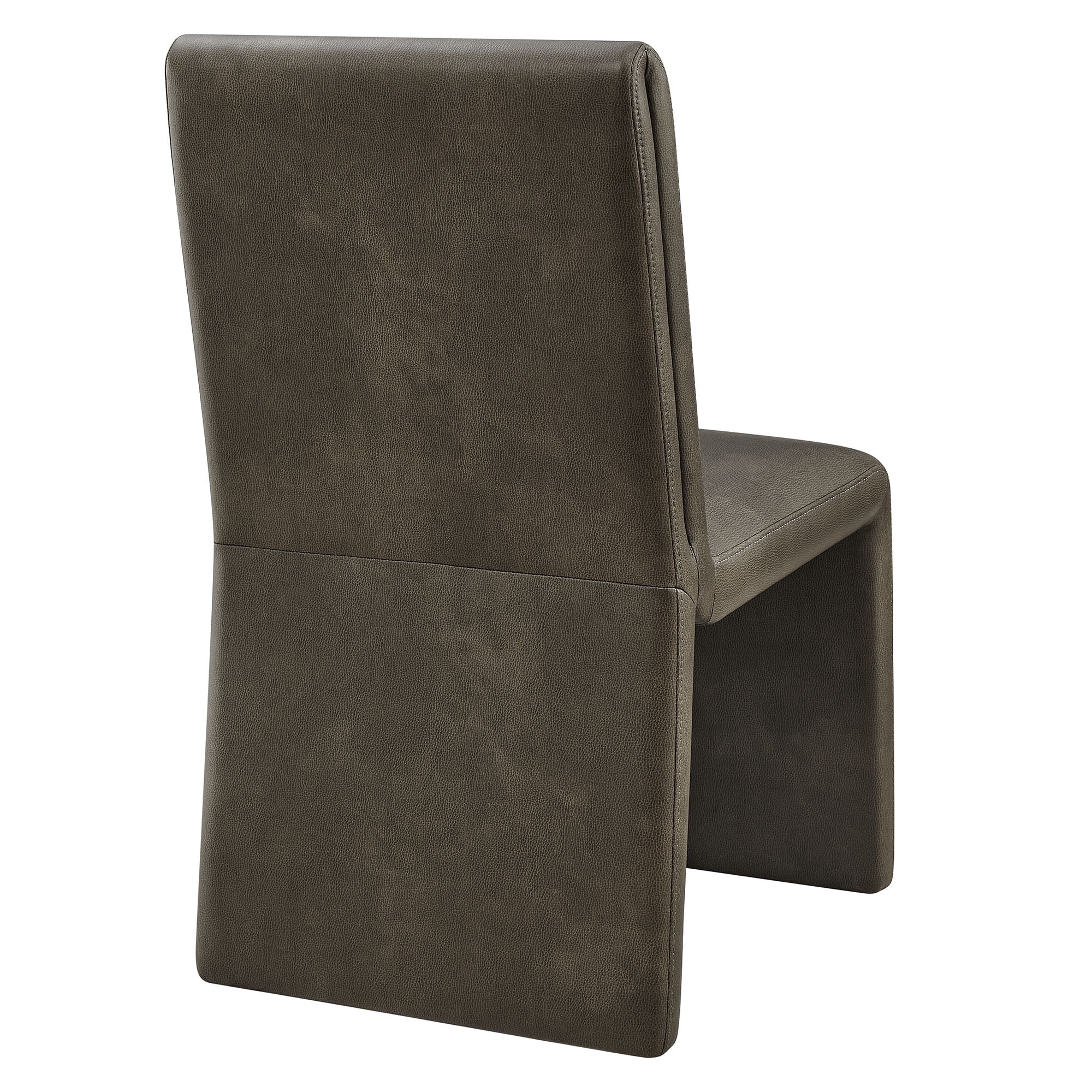 Emory Vegan Leather Dining Side Chair in Mushroom