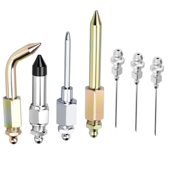 TAPDRA Grease Gun Nozzle Set 7 Pieces For Manual Grease Guns Lubrication Adapters Multiple Machinery Types