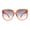 Light Red / Smoke, variant on Womens Oversize Nerdy Round High Temple Horn Rim Sunglasses Slate Pink Blue