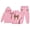 0-Pink354, variant on Kiijoy Toddler Girls Cozy Pullover Hoodie and Joggers Outfits Tracksuit, Sizes 2-13