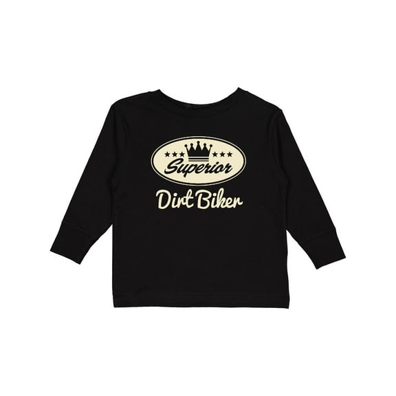 Inktastic Dirt Biker Vintage Superior Boys or Girls Long Sleeve Toddler T-Shirt