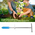 thumbnail image 3 of Dibble Bar Planting Tool, Erosion Resistant Stainless Steel Long Dibble Transplanting Spade Forestry Tool Bright Colored Coating Rugged  for Parks, 3 of 7