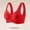 #258-Red, variant on Wowcloth Women's Sports Bra, Wire-Free with Side Support, Comfortable Seamless Push-Up for Athletic and Daily Use