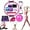 Pink, variant on Better Me Pilates Essentials Kit for Women, Better Me Pilates Kit, Pilates Essential Kit Better Me, Home Pilates Kit Better Me with Yoga Ball 25cm Figure 8 Resistance Yoga Bands