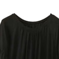 thumbnail image 3 of Favoffer Women Trendy Tops Short Sleeve Round Neck Ruffle Solid Modal Comfy Cute Casual Blouses Summer Tees Dating Holiday Daily, 3 of 5