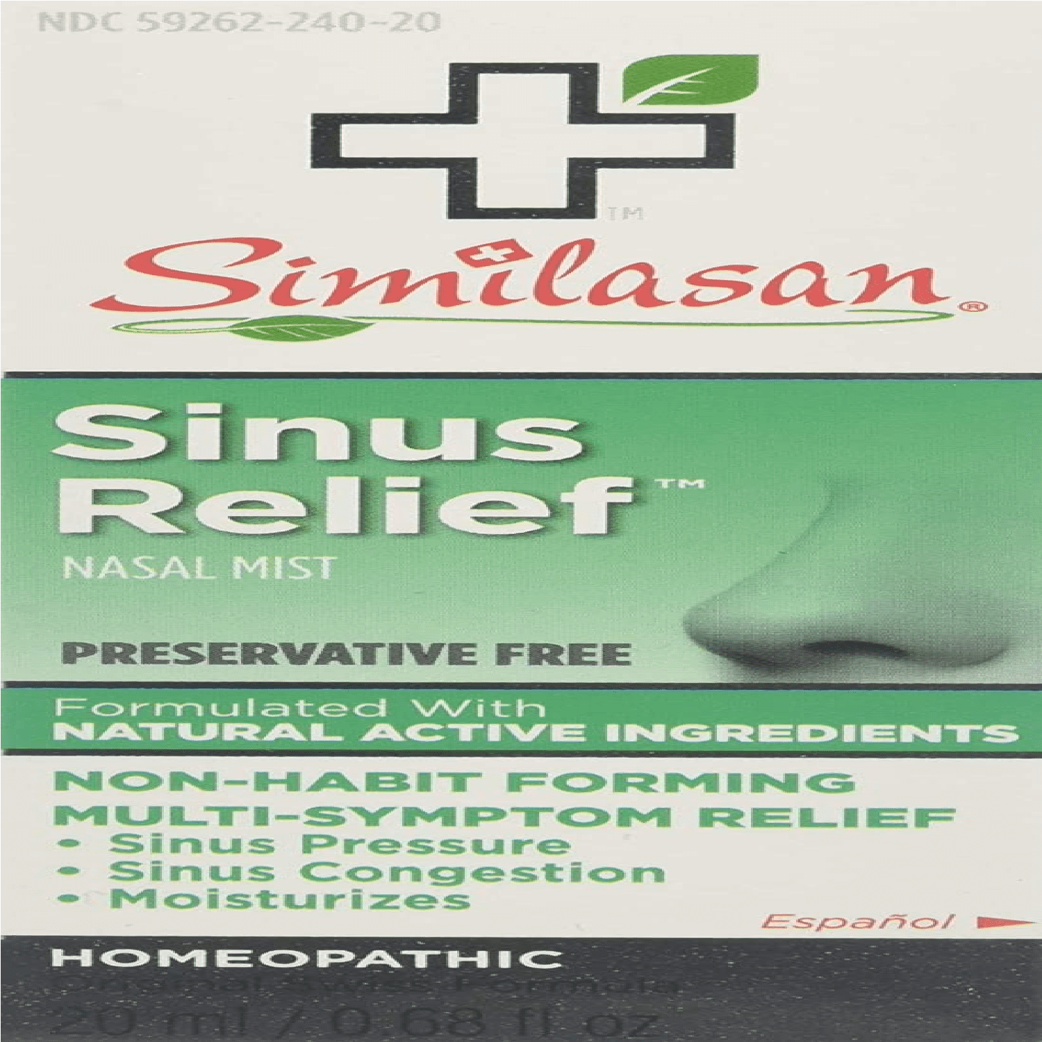 Similasan Sinus Relief Nasal Mist MultiSymptom Relief & Preservative