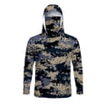 thumbnail image 4 of Havenx Upf 50+ Camo Hoodie Shirt for Men Camo Long Sleeve Hoodie with Mask Hooded Uv Upf 50+ Hoodie Shirt Uv Protection Casual Summer Lightweight Athletic Workout Rash Guard Shirts,Gray M, 4 of 5