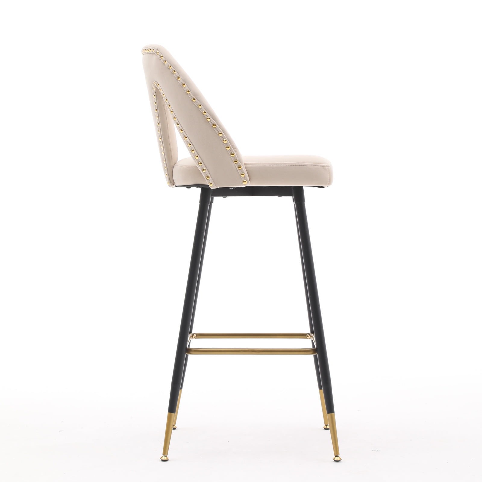 Kadyn 28" Counter Height Stools, Upholstered Bar Stools Set of 2, Velvet Bar Chairs for Living Room, Dinning Room, Kitchen, Beige Kadyn 28" Counter Height Stools, Upholstered Bar Stools Set of 2, Velvet Bar Chairs for Living Room, Dinning Room, Kitchen, Beige