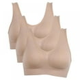 thumbnail image 6 of 3Pack Women's Workout Sports Bra with Removable Pads Comfortable Activity Plus Size Sports Bras M-6XL, 6 of 7