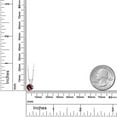 thumbnail image 2 of Gem Stone King 1.00 Ct Round Red Rhodolite Garnet 925 Sterling Silver 6-Prongs Pendant With Chain, 2 of 4