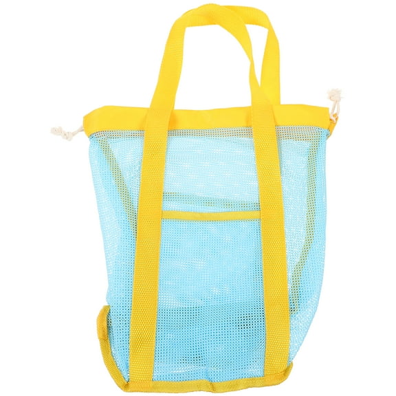 OGITUDE Mesh Drawstring Bag Beach Bag Kids Beach Toy Carrying Bag Small Beach Tote Bag With Drawstring