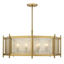 Warm Brass Eight Light Chandelier from the Jacobs Collection