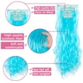 thumbnail image 3 of SHCKE Full Head Clip in Hair Extensions Colorful 26" Long Straight Hair Extensions 24" Fluffy Curly Wavy Hair Extension Synthetic Hair Pieces for Women, 3 of 5