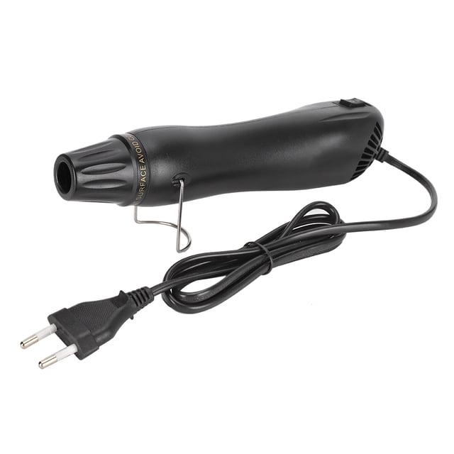 Pistolas de aire caliente Soldadura Secado Soplador de aire caliente Pistola de calor para pintura DIY Artesanía Relieve EUPlug 220 V Negro