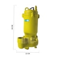 thumbnail image 4 of Bomba Sumergible Para Agua Sucia 2 Hp Trifásica SHIMGE DWE15V, 4 of 5