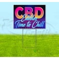 thumbnail image 1 of Cbd Edibles - Time To Chill (18" x 24") Yard Sign, Includes Metal Step Stake, 1 of 6